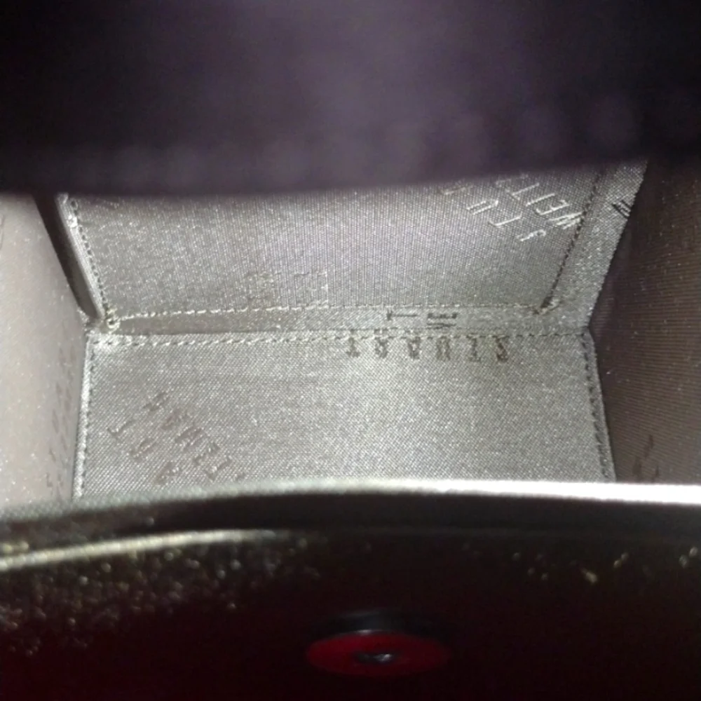 Stuart Weitzman Satin Mini Pill Box Sparkling Embellished ♾️ Infinity 🛍️NWT - Picture 9 of 11